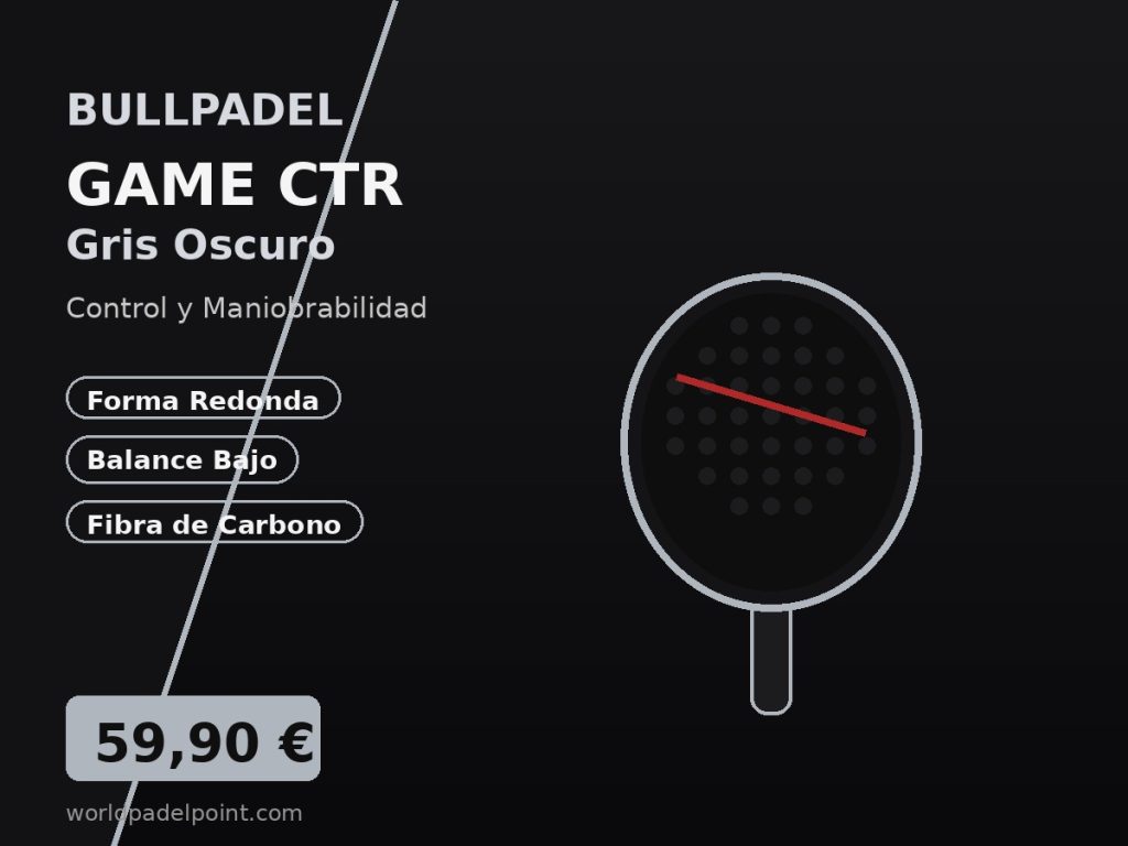 Pala Bullpadel Game CTR Gris Oscuro