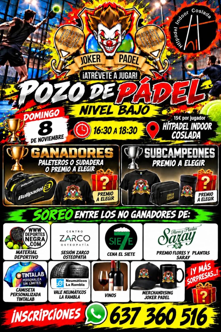 Cartel: POZO JOKER PADEL