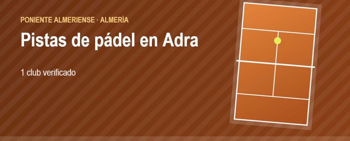 Tarjeta de las pistas de pádel de Adra: 1 club