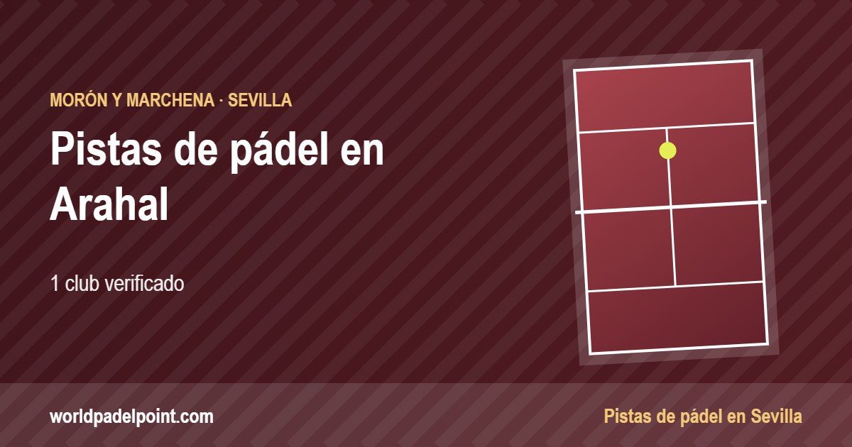 Tarjeta de las pistas de pádel de Arahal: 1 club