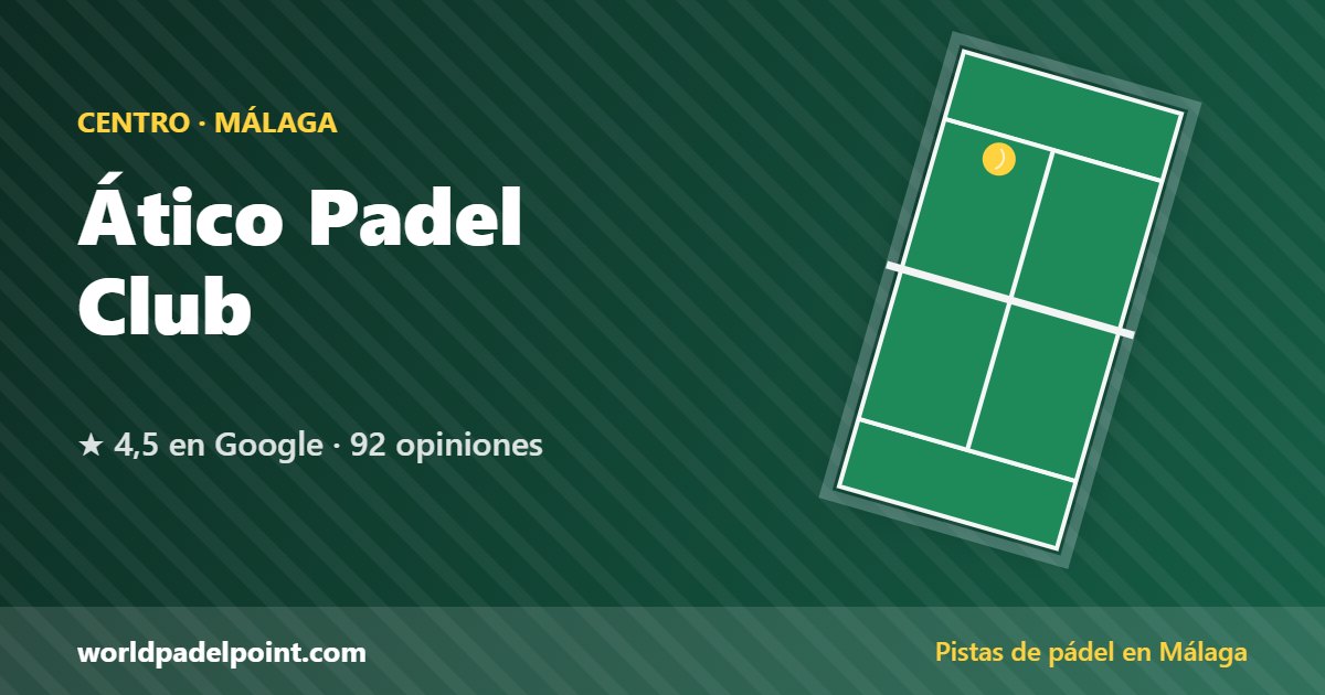 Ático Padel Club, pistas de pádel en Centro, Málaga