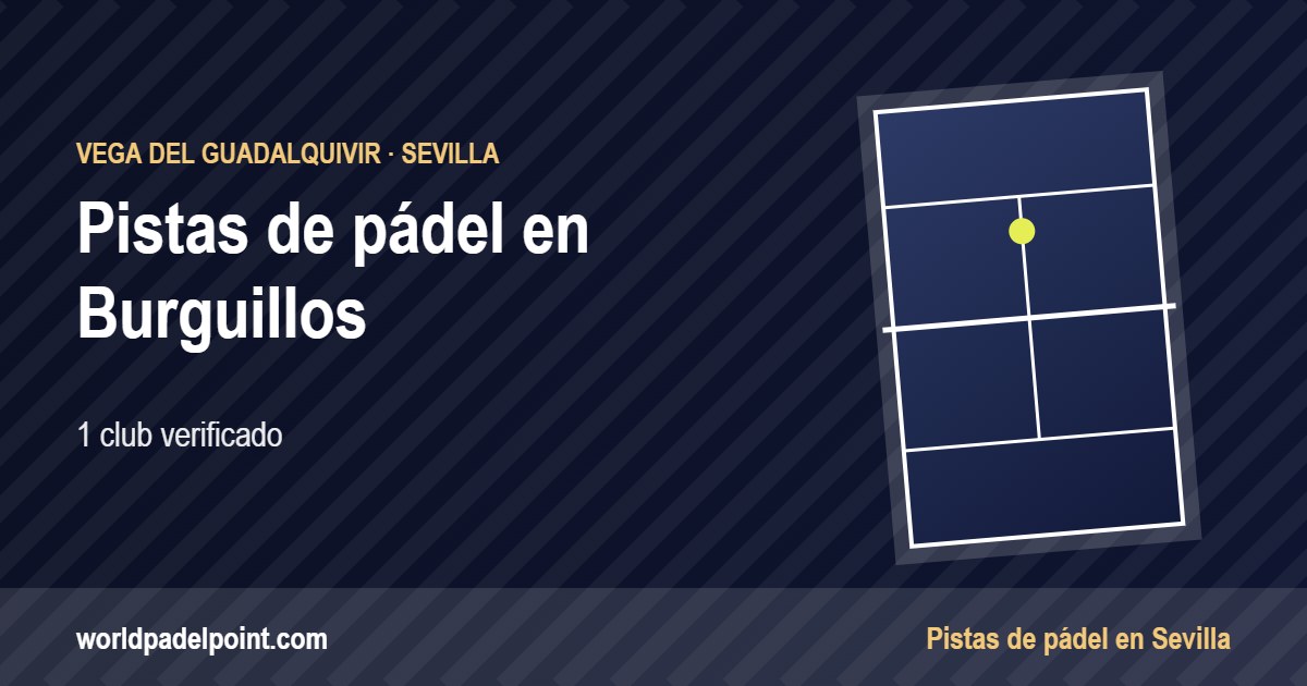 Tarjeta de las pistas de pádel de Burguillos: 1 club
