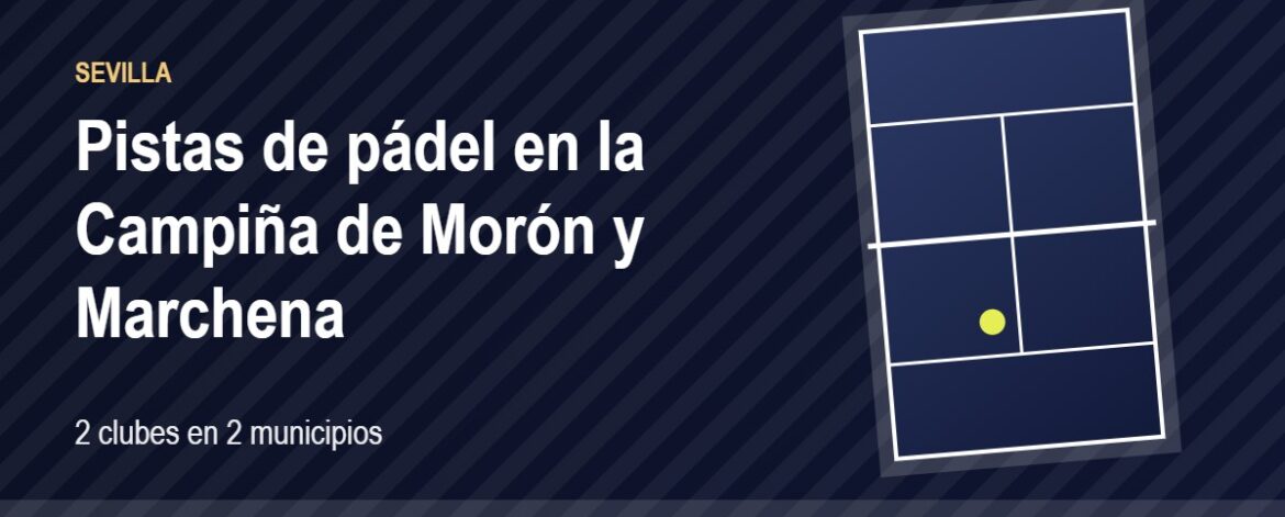 Tarjeta de las pistas de pádel de la Campiña de Morón y Marchena: 2 clubes en 2 municipios