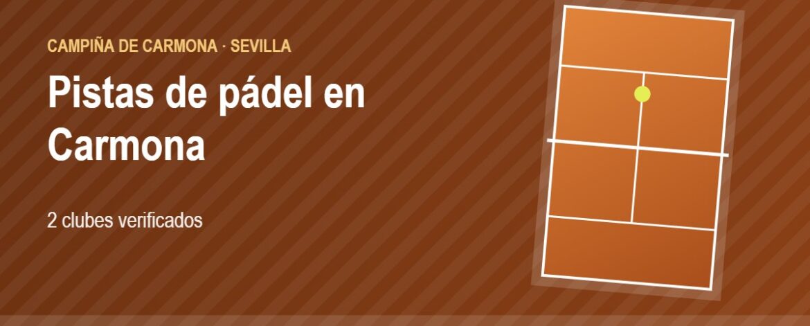 Tarjeta de las pistas de pádel de Carmona: 2 clubes