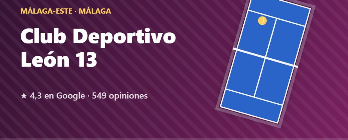 Club Deportivo León 13, pistas de pádel en Málaga-Este, Málaga