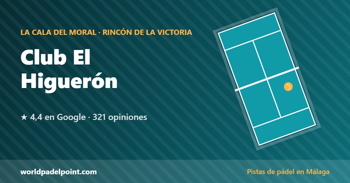 Club El Higuerón, pistas de pádel en La Cala del Moral, Rincón de la Victoria