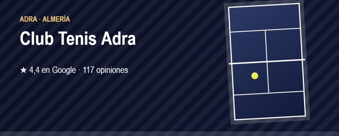 Tarjeta de Club Tenis Adra, club de pádel en Adra, Almería