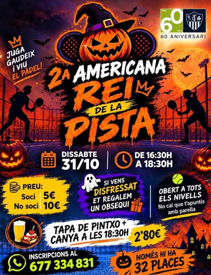 Cartel: 🎃👑 QUI SERÀ EL REI DE LA PISTA AQUESTA VEGADA? 👑🎃