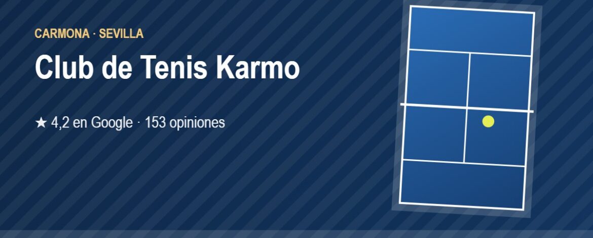 Tarjeta de Club de Tenis Karmo, club de pádel en Carmona, Sevilla