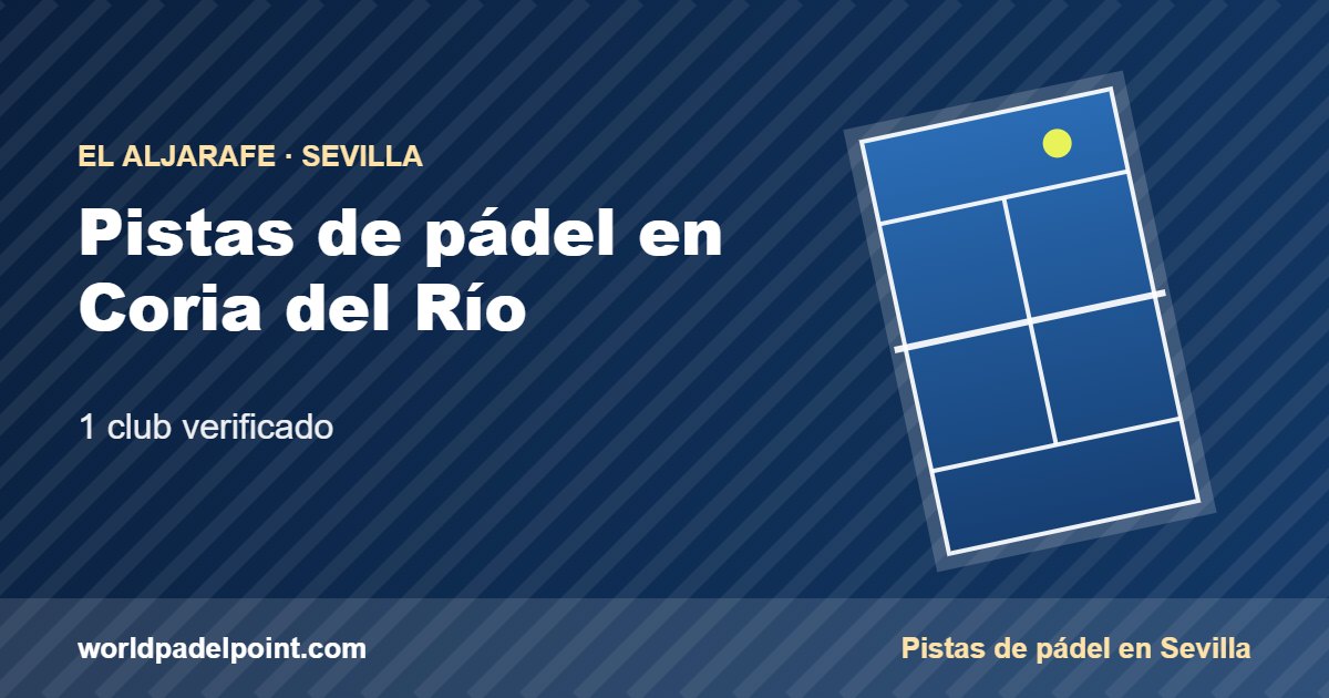 Tarjeta de las pistas de pádel de Coria del Río: 1 club