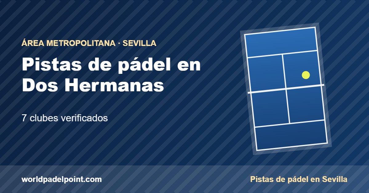Tarjeta de las pistas de pádel de Dos Hermanas: 7 clubes