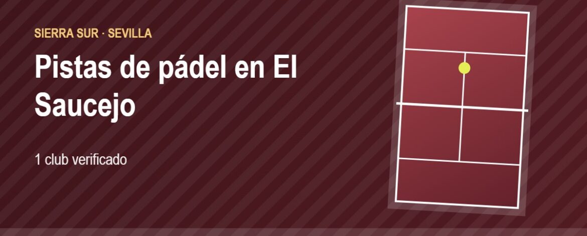 Tarjeta de las pistas de pádel de El Saucejo: 1 club