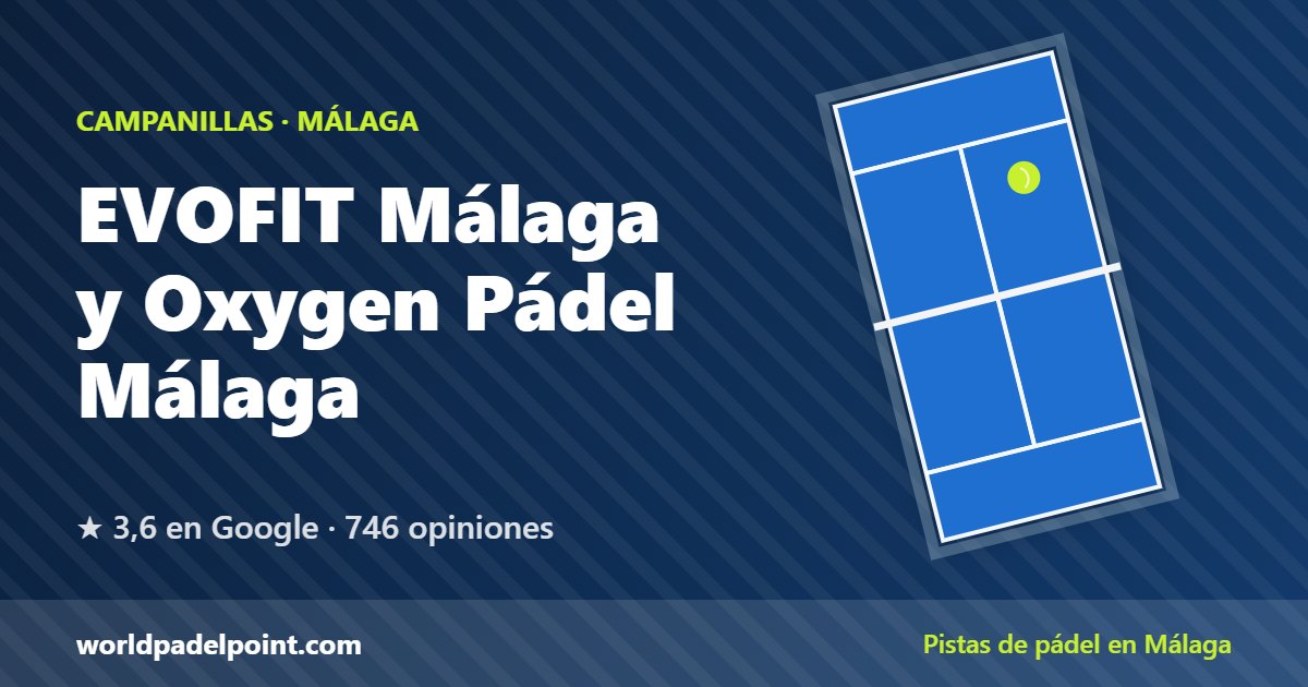 EVOFIT Málaga y Oxygen Pádel Málaga, pistas de pádel en Campanillas, Málaga