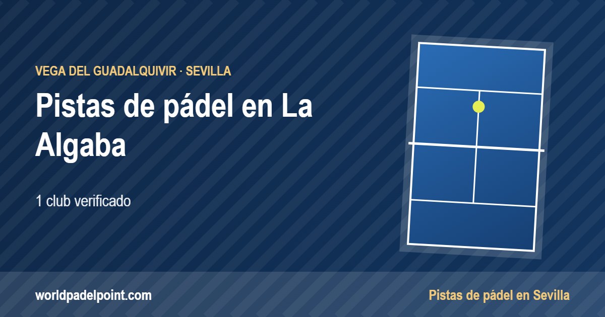 Tarjeta de las pistas de pádel de La Algaba: 1 club