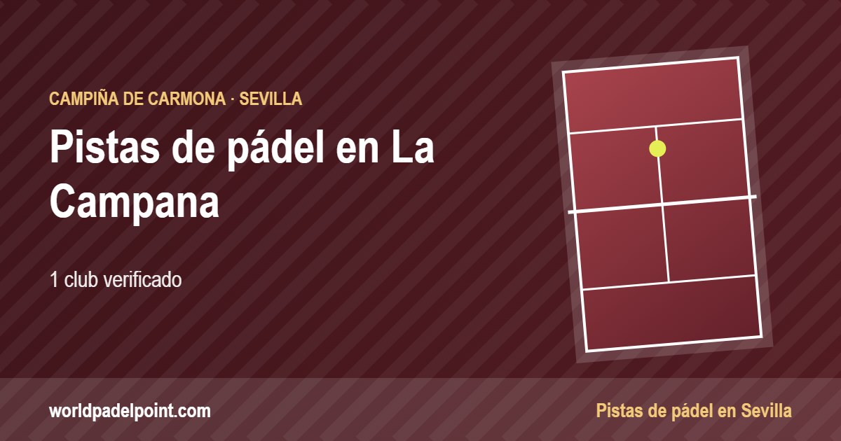 Tarjeta de las pistas de pádel de La Campana: 1 club