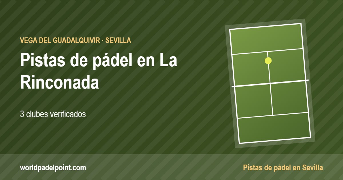 Tarjeta de las pistas de pádel de La Rinconada: 3 clubes