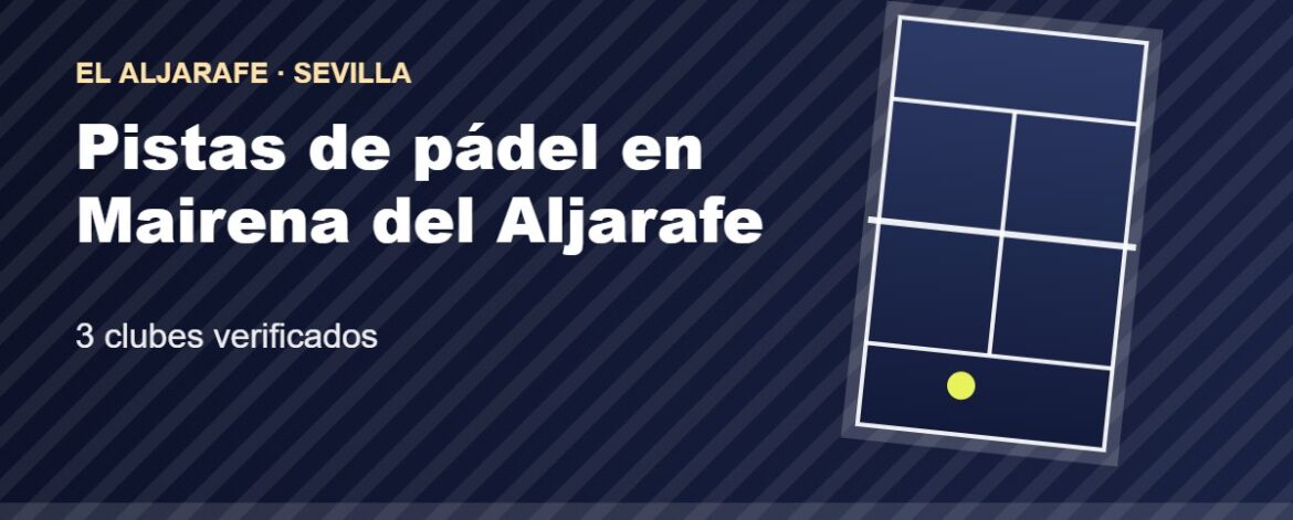 Tarjeta de las pistas de pádel de Mairena del Aljarafe: 3 clubes