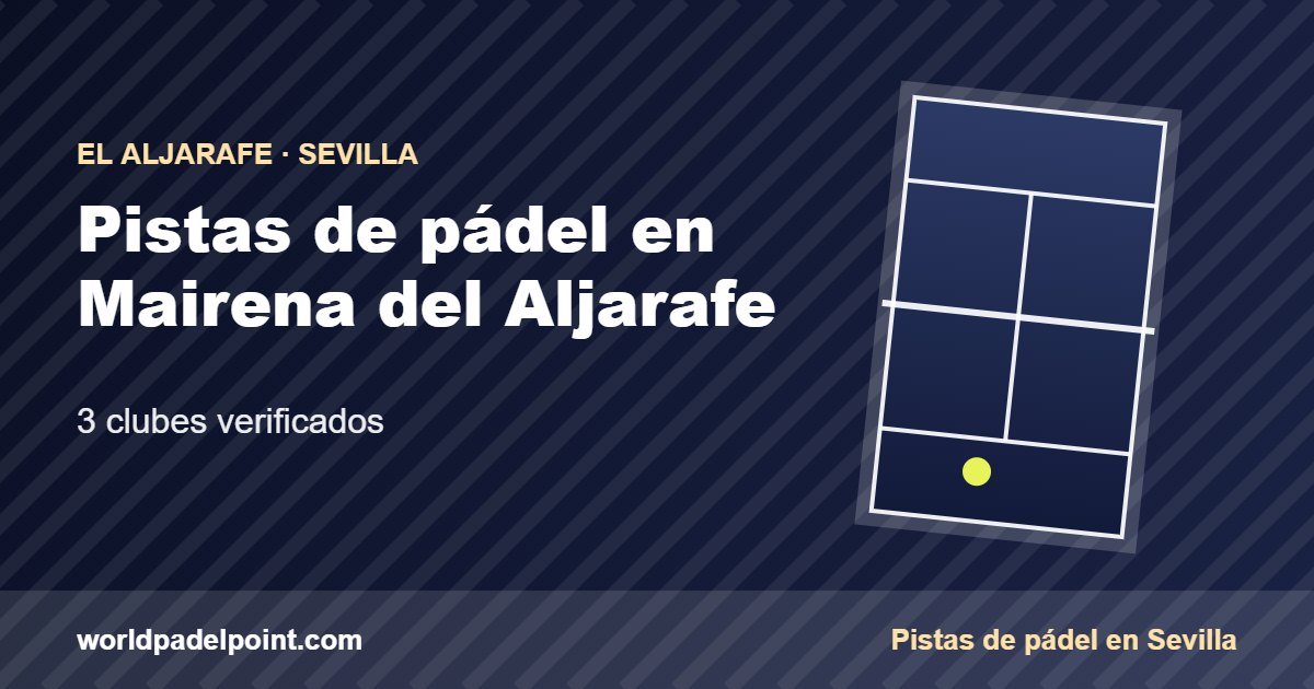 Tarjeta de las pistas de pádel de Mairena del Aljarafe: 3 clubes