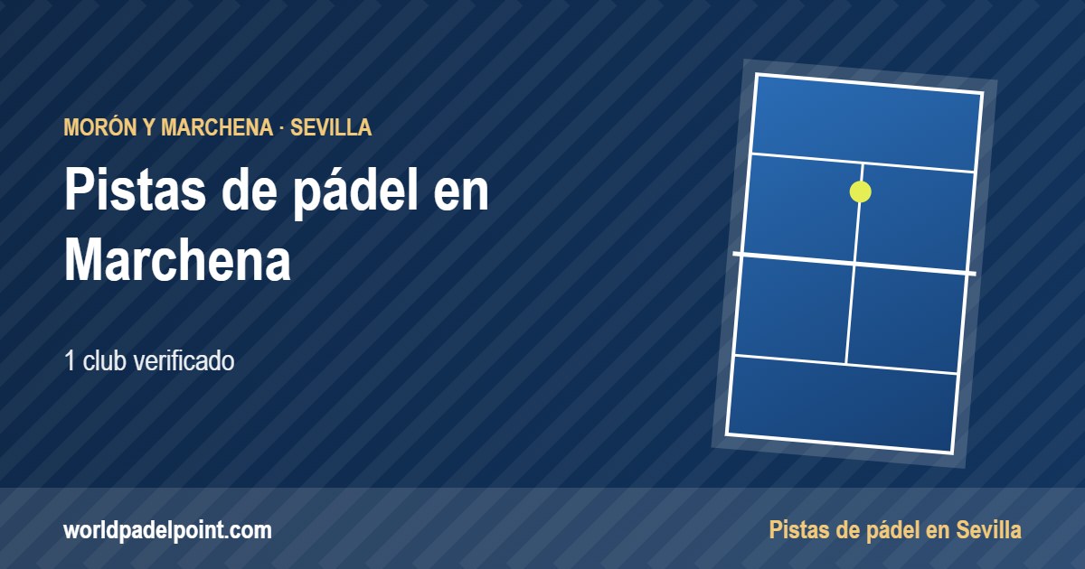Tarjeta de las pistas de pádel de Marchena: 1 club