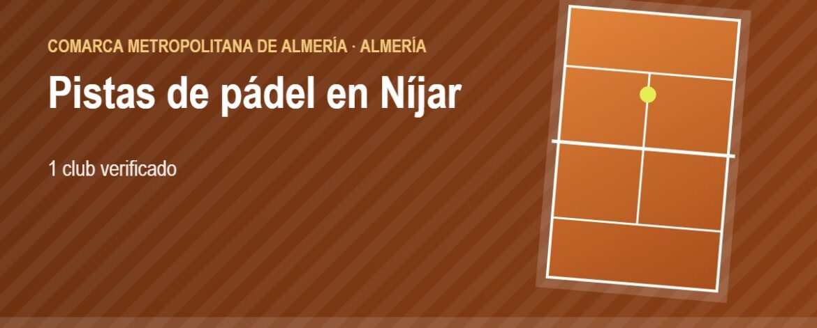 Tarjeta de las pistas de pádel de Níjar: 1 club