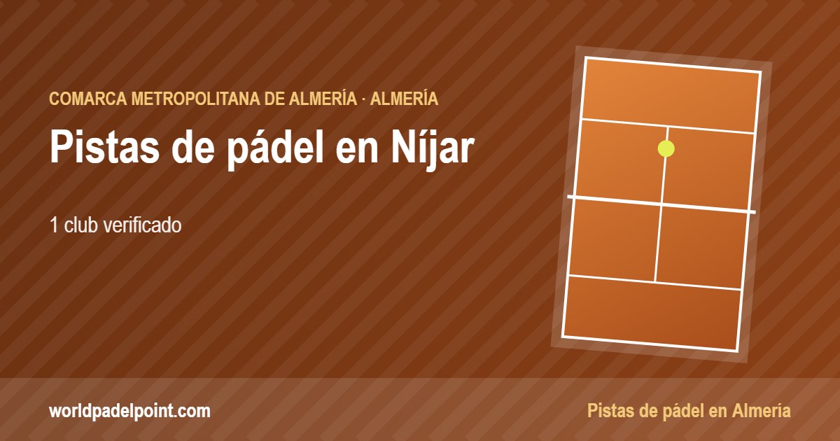 Tarjeta de las pistas de pádel de Níjar: 1 club