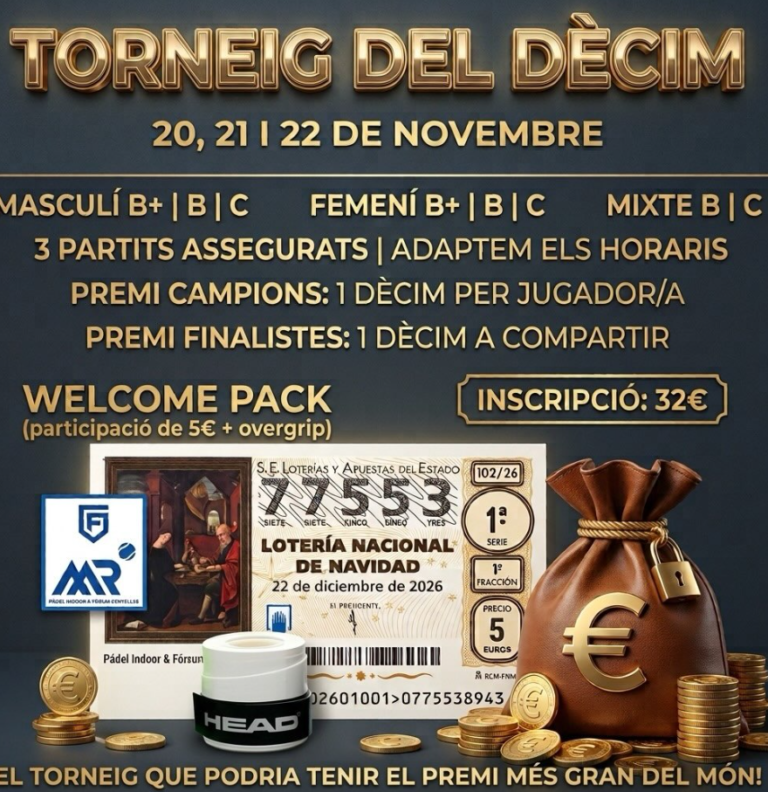 Cartel: TORNEIG DEL DÈCIM!💰