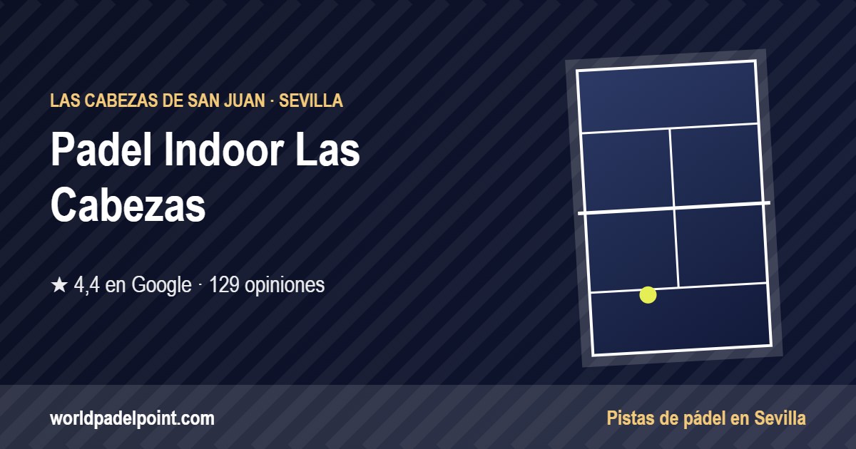 Tarjeta de Padel Indoor Las Cabezas, club de pádel en Las Cabezas de San Juan, Sevilla