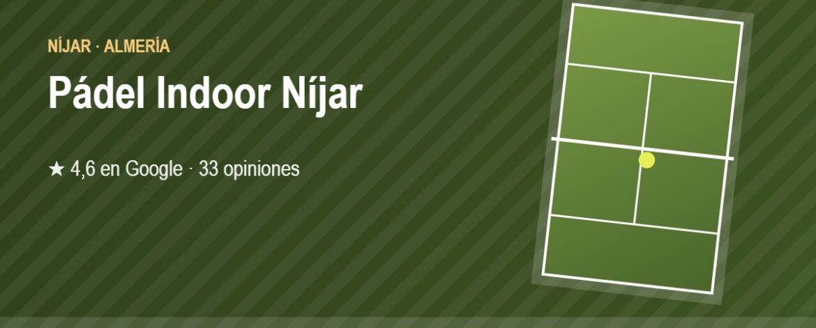 Tarjeta de Pádel Indoor Níjar, club de pádel en Níjar, Almería