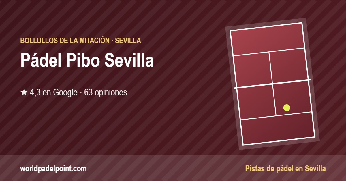 Tarjeta de Pádel Pibo Sevilla, club de pádel en Bollullos de la Mitación, Sevilla