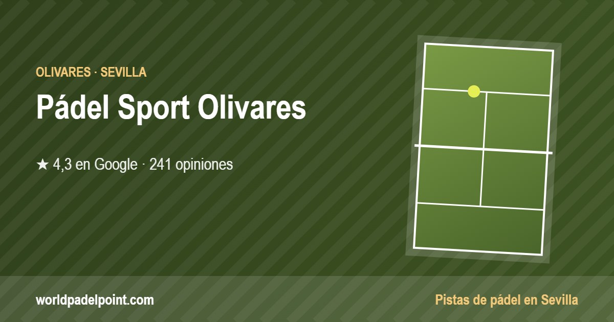 Tarjeta de Pádel Sport Olivares, club de pádel en Olivares, Sevilla
