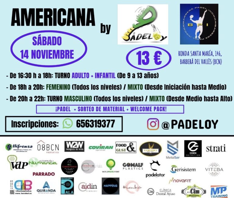 Cartel: AMERICANA PADELOY