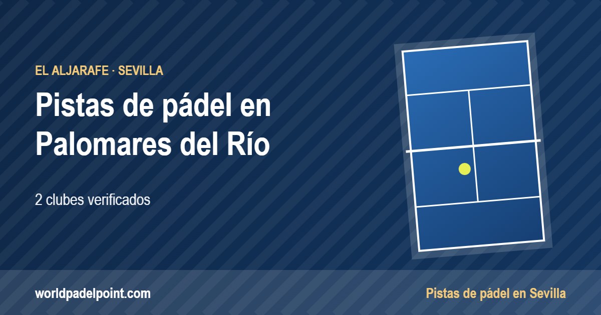 Tarjeta de las pistas de pádel de Palomares del Río: 2 clubes