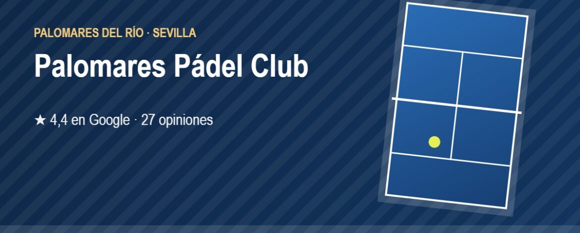 Tarjeta de Palomares Pádel Club, club de pádel en Palomares del Río, Sevilla