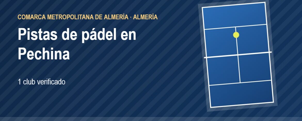 Tarjeta de las pistas de pádel de Pechina: 1 club