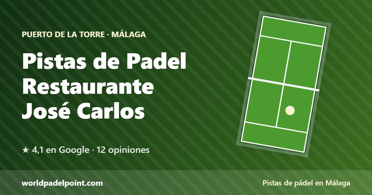 Pistas de Padel Restaurante José Carlos, pistas de pádel en Puerto de la Torre, Málaga