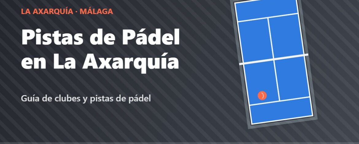 Pistas de Pádel en La Axarquía: guía de clubes de pádel