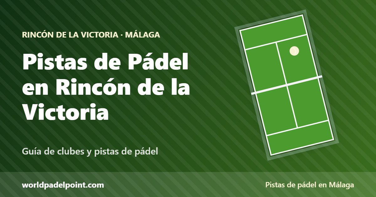Pistas de Pádel en Rincón de la Victoria: guía de clubes de pádel