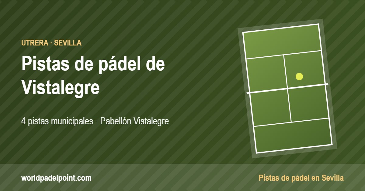 Tarjeta de Pistas de pádel del Complejo Vistalegre, club de pádel en Utrera, Sevilla