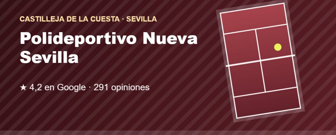 Tarjeta de Polideportivo Nueva Sevilla, club de pádel en Castilleja de la Cuesta, Sevilla