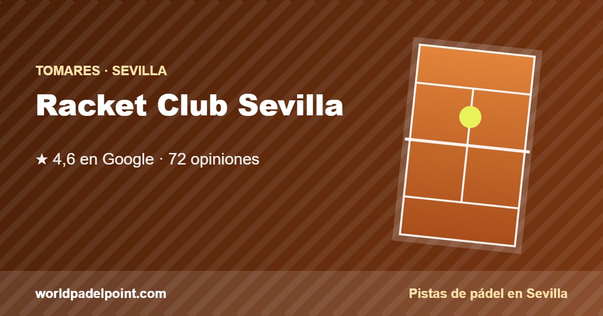 Tarjeta de Racket Club Sevilla, club de pádel en Tomares, Sevilla