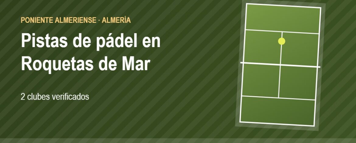 Tarjeta de las pistas de pádel de Roquetas de Mar: 2 clubes