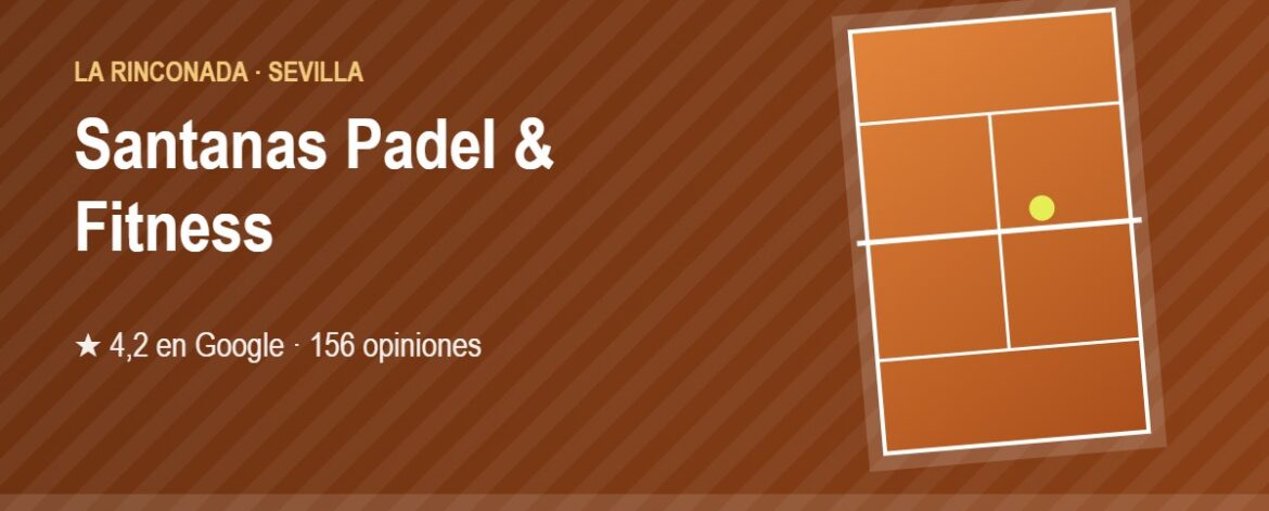 Tarjeta de Santanas Padel & Fitness, club de pádel en La Rinconada, Sevilla