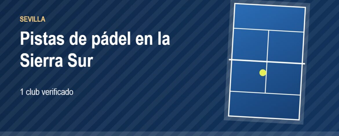 Tarjeta de las pistas de pádel de la Sierra Sur: 1 club