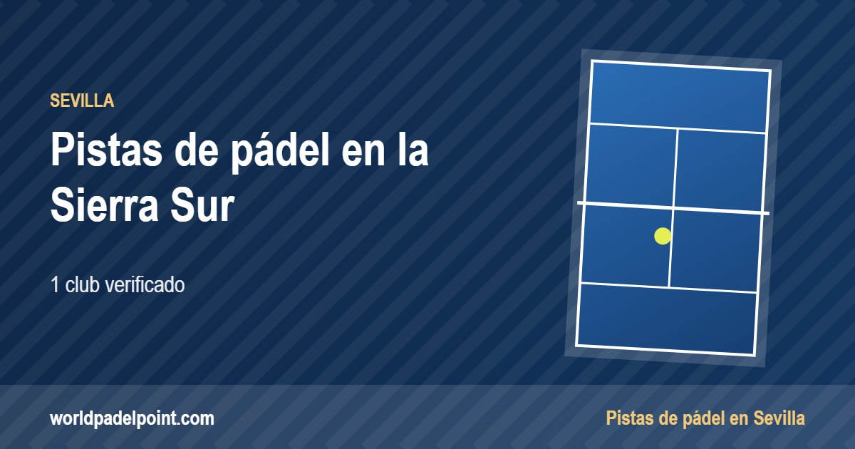 Tarjeta de las pistas de pádel de la Sierra Sur: 1 club