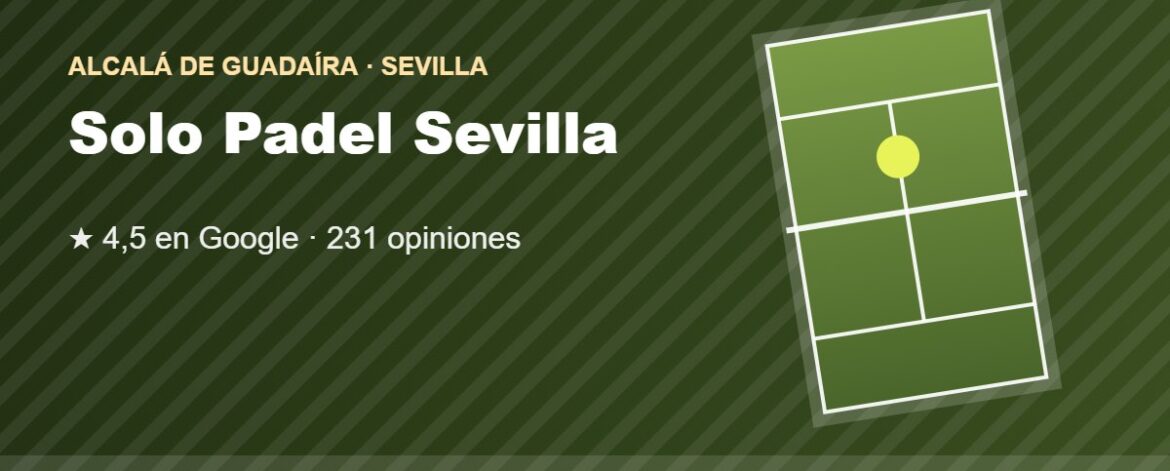 Tarjeta de Solo Padel Sevilla, club de pádel en Alcalá de Guadaíra, Sevilla