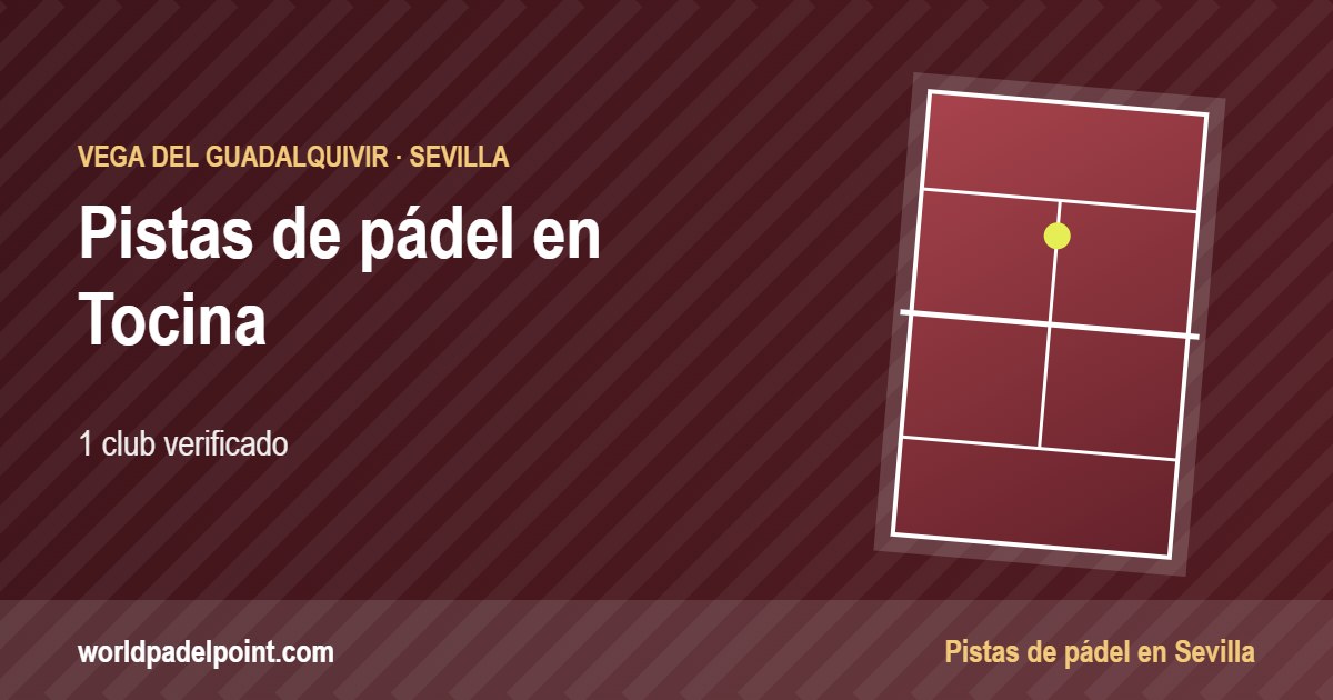 Tarjeta de las pistas de pádel de Tocina: 1 club