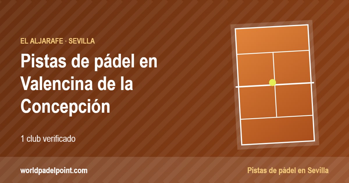 Tarjeta de las pistas de pádel de Valencina de la Concepción: 1 club