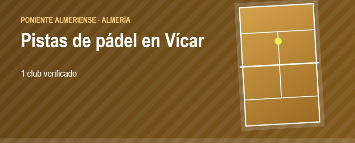 Tarjeta de las pistas de pádel de Vícar: 1 club