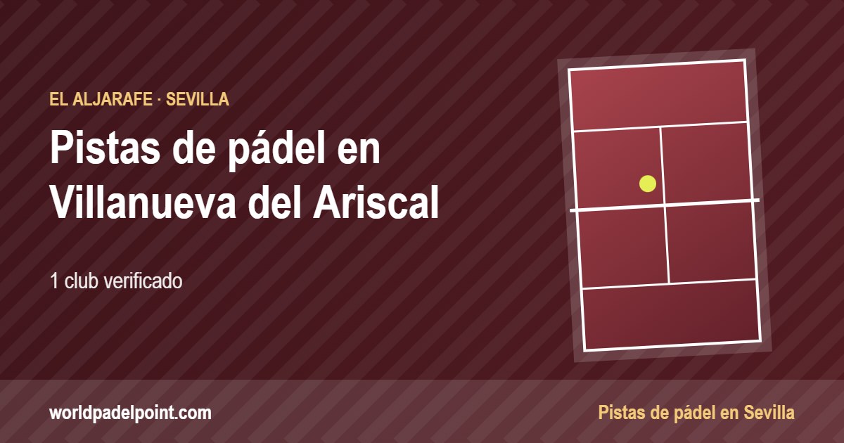 Tarjeta de las pistas de pádel de Villanueva del Ariscal: 1 club
