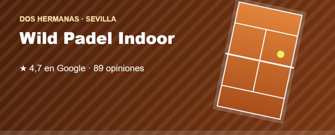 Tarjeta de Wild Padel Indoor, club de pádel en Dos Hermanas, Sevilla